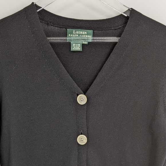 Lauren Ralph Lauren Silk Blend Cardigan Sweater PS - Picture 2 of 6
